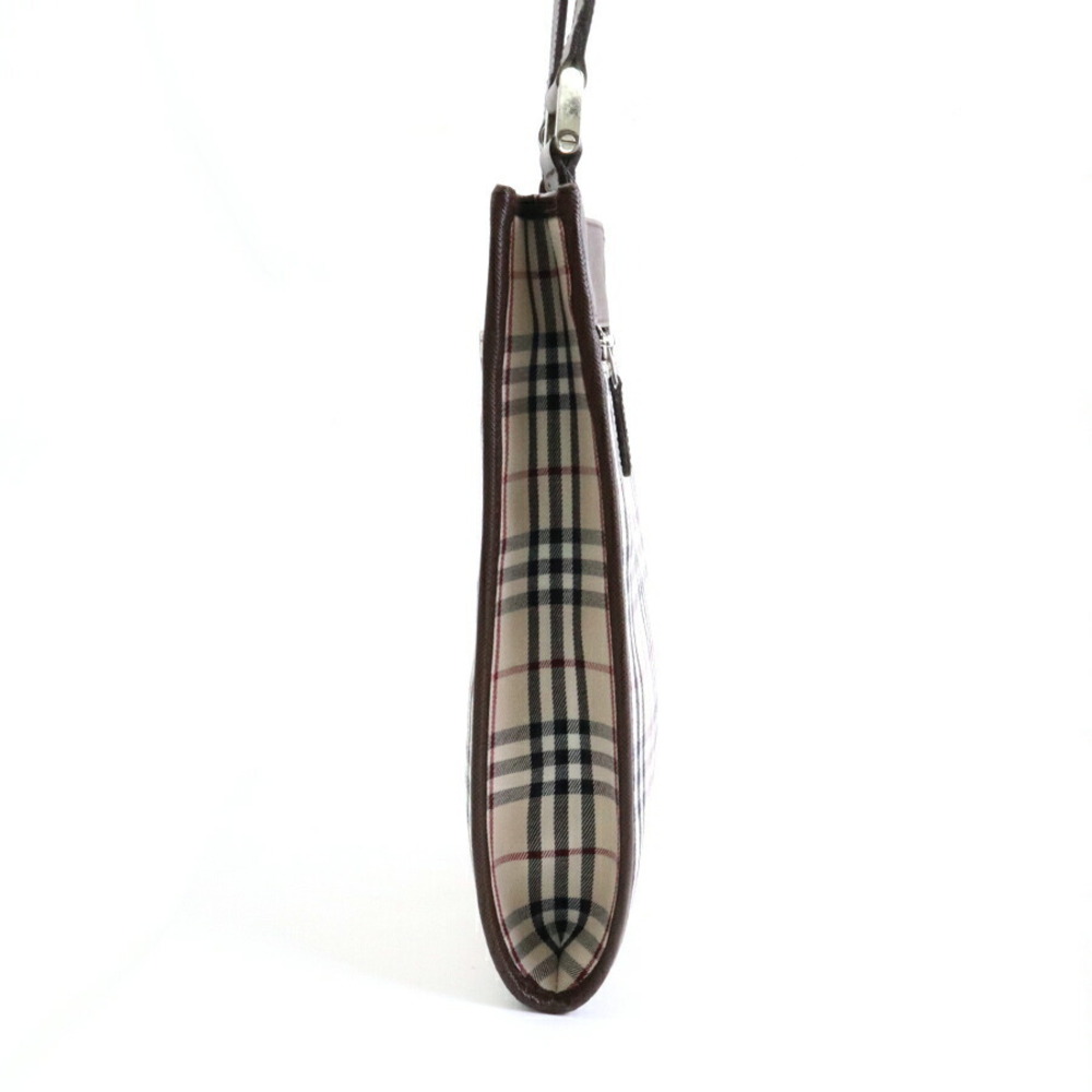 Burberry crossbody shoulder bag brown canvas leather Nova check pattern - Picture 2 of 4